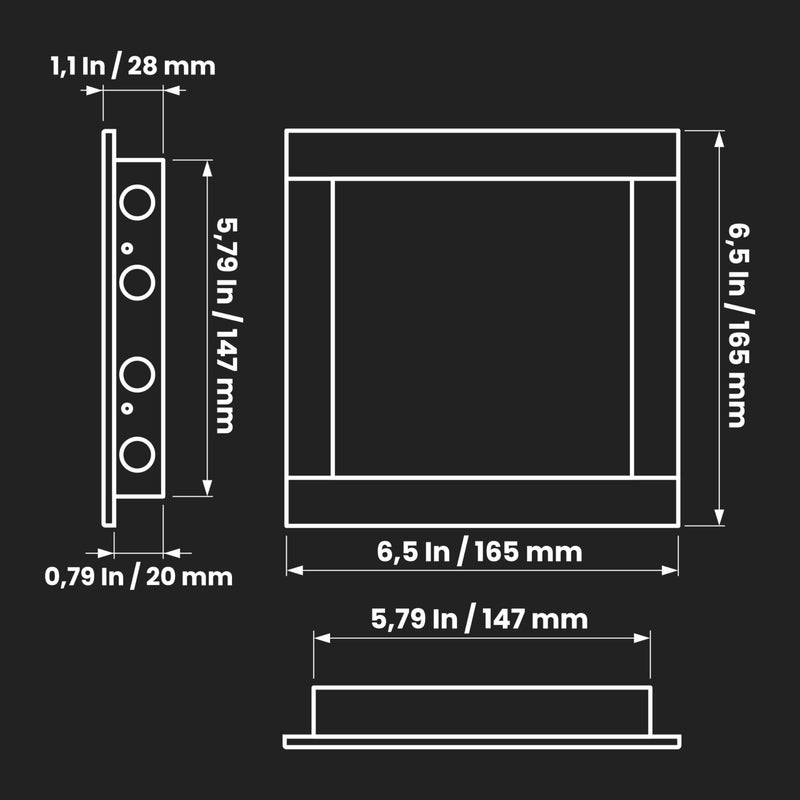 Repa Market 6 x 6 Inch Wall Access Panel for Drywall â€“ White ABS Plastic Wall Hole Cover Plate/Plumbing Access Panel for Drywall & Ceiling/Cover Plates with Latch â€“ Durable Service Hatch - Image 2